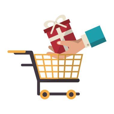 alışveriş konsepti karikatür