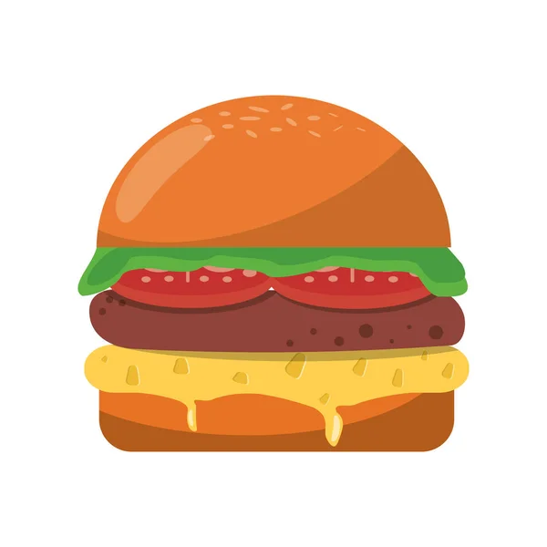 Hambúrguer fast food desenhos animados — Vetor de Stock