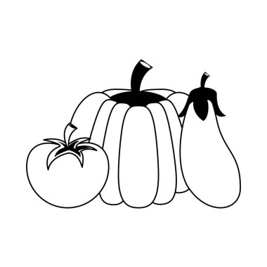 Siyah beyaz sebze sağlıklı gıda