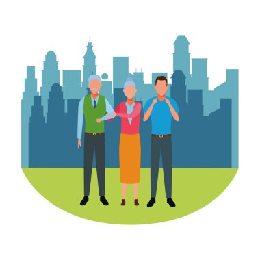 yaşlı çift ve adam