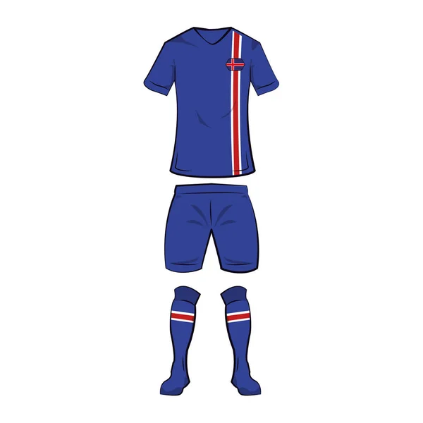 Camiseta de fútbol Islandia — Vector de stock