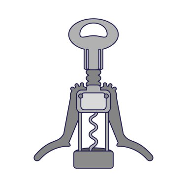 İzole şarap tirbuşon sembolü