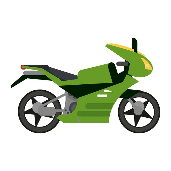 Sport motorcycle vehicle sideview — Stock Vector