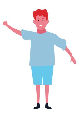 Çocuk çocuk gülümseyen karikatür