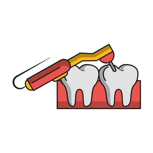 Tandheelkundige verzorging gezondheid en hygiëne — Stockvector