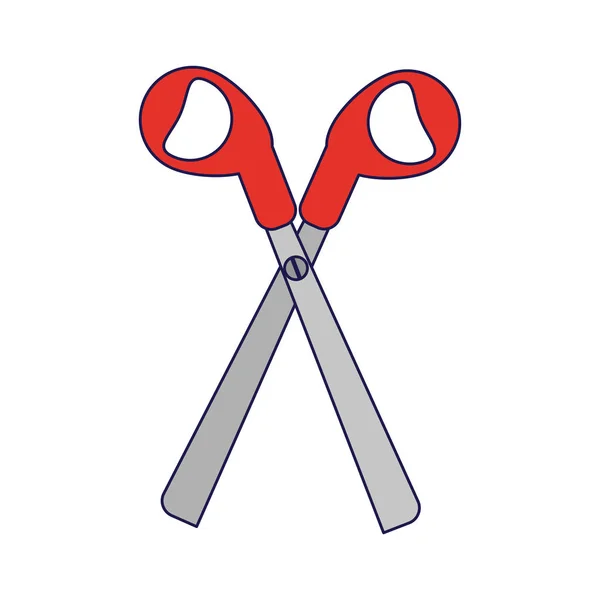 Scissors utensil isolated symbol — Stock Vector