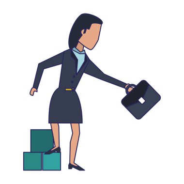 Executive işkadını avatar mavi çizgiler
