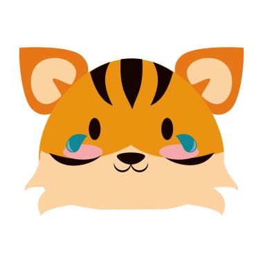 Şirin Kaplan hayvan çizgi film vektör çizimi