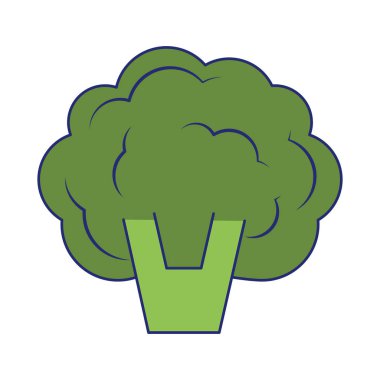Brokoli taze sebze mavi hatları