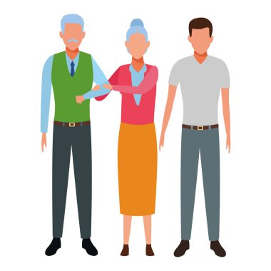 yaşlı çift ve adam