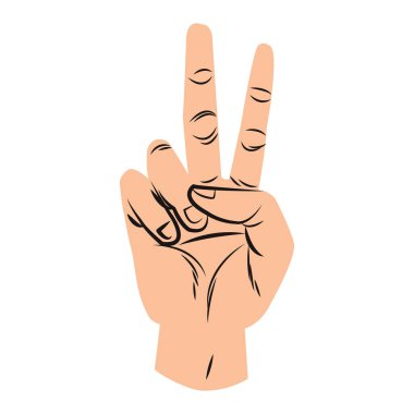 El barış işareti pop art