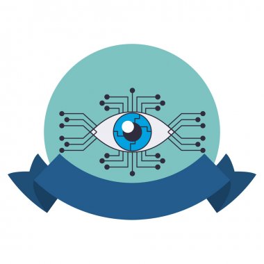 Biyonik göz teknolojisi yuvarlak amblem