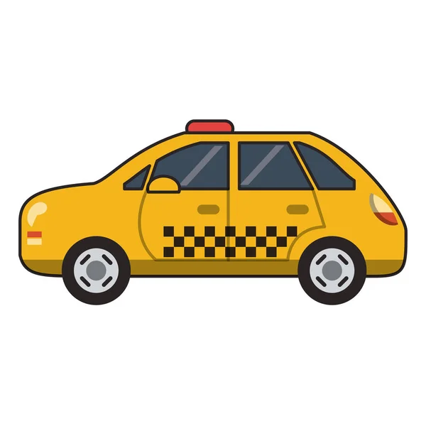 Kendaraan taksi terisolasi - Stok Vektor
