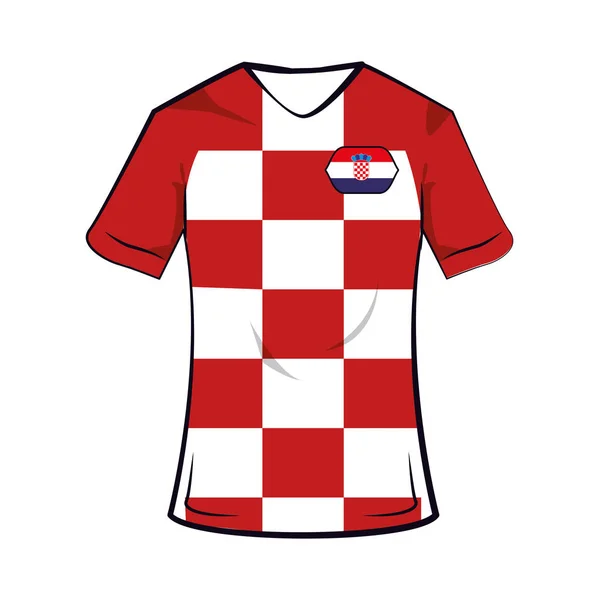 Croatia soccer tshirt — Stock Vector