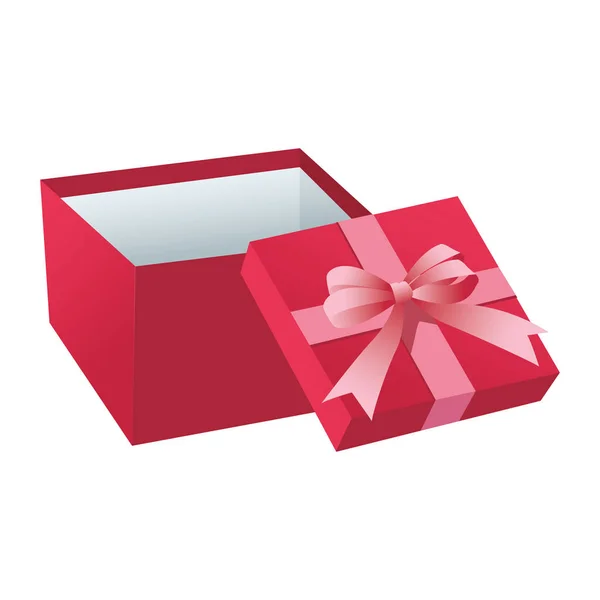 Rosa Geschenkbox geöffnet — Stockvektor