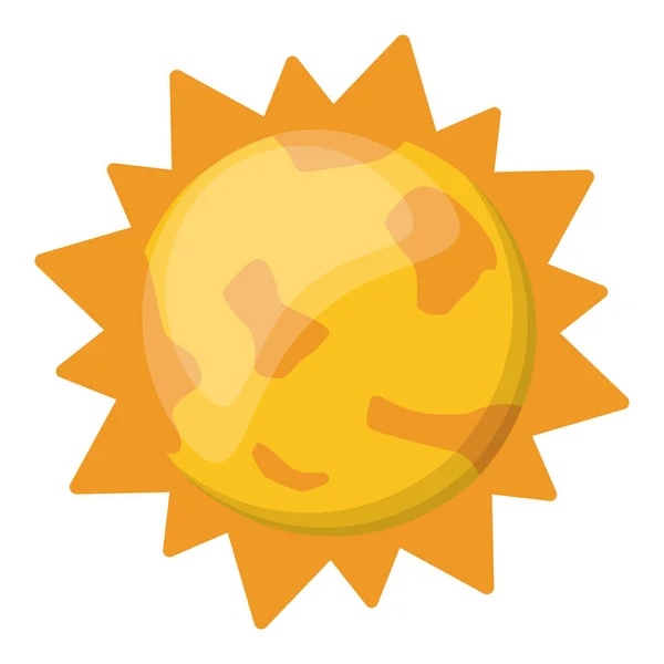Symbole isolé Sun cartoon — Image vectorielle