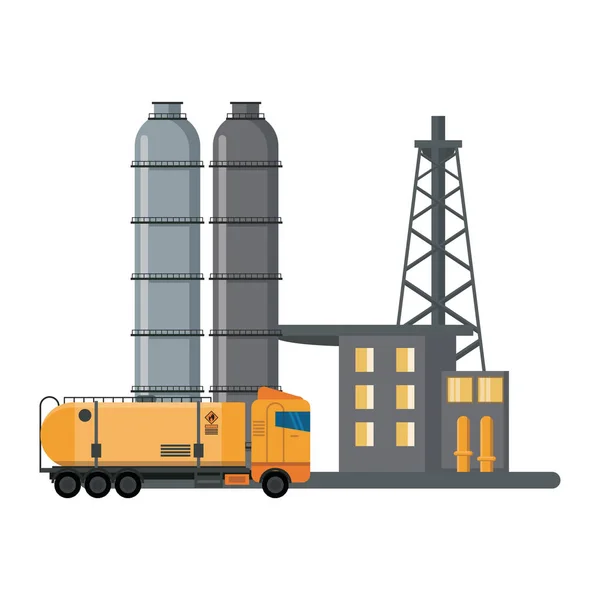 Petroleum refinery machinery — Stock Vector