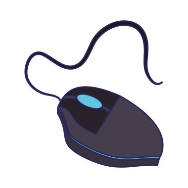 Fare bilgisayar donanımı yalıtılmış aygıt mavi çizgiler