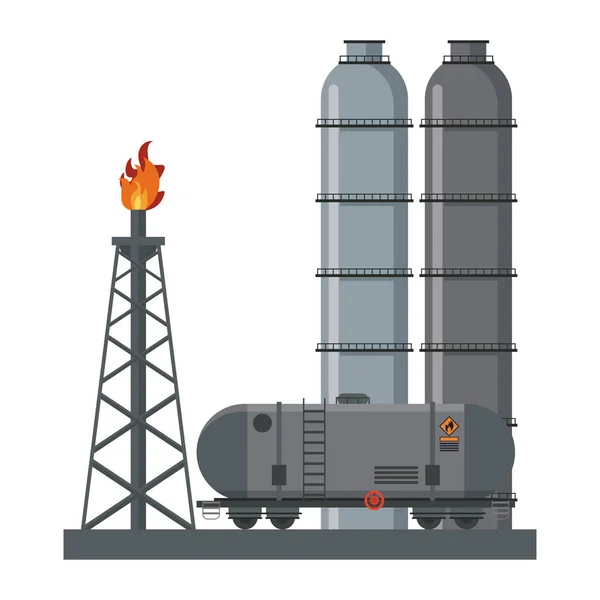 Завод нефтяного оборудования — стоковый вектор