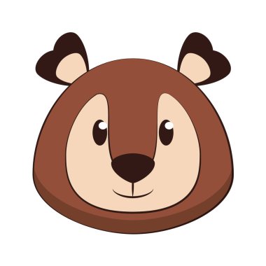 Ayı kafa yaban hayatı sevimli hayvan karikatür