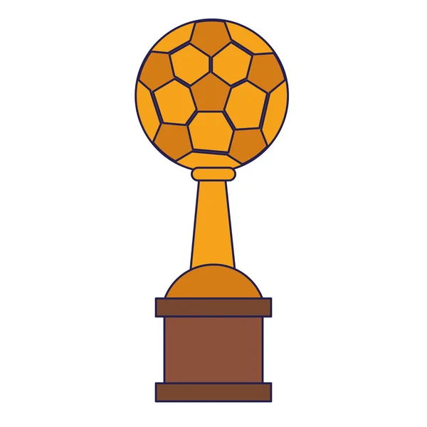 Fußball-Pokalmeisterschaft Blaue Linien — Stockvektor