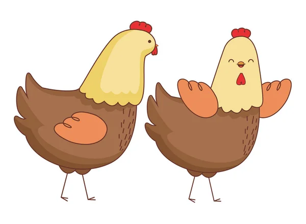 Desenhos animados animais de fazenda feliz — Vetor de Stock