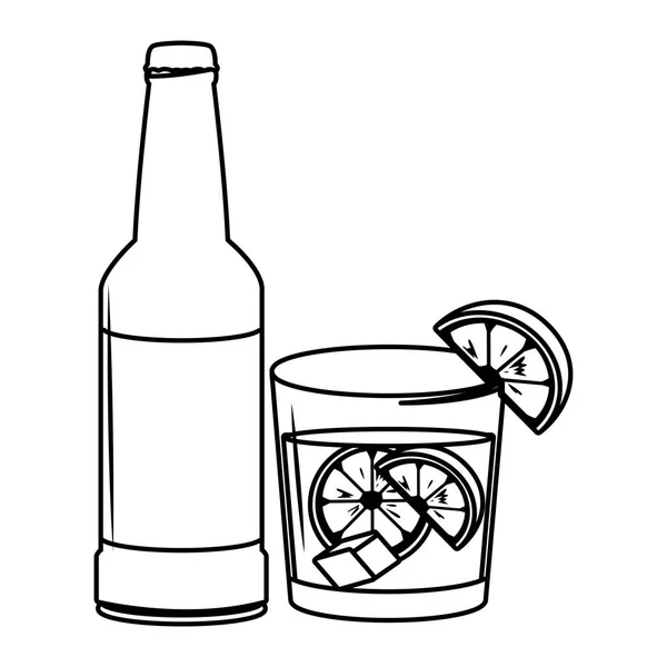 Alcoholic drinks beverages cartoon — Stock Vector