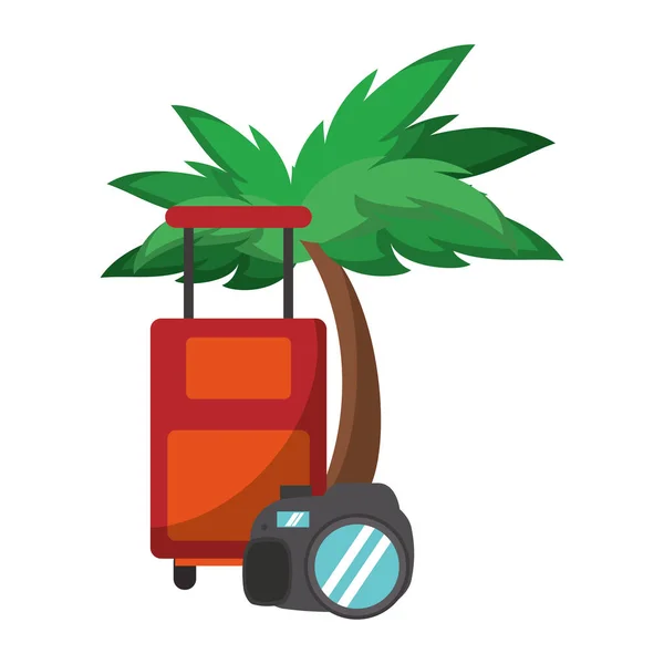 Viajes y vacaciones símbolos vector ilustración — Vector de stock