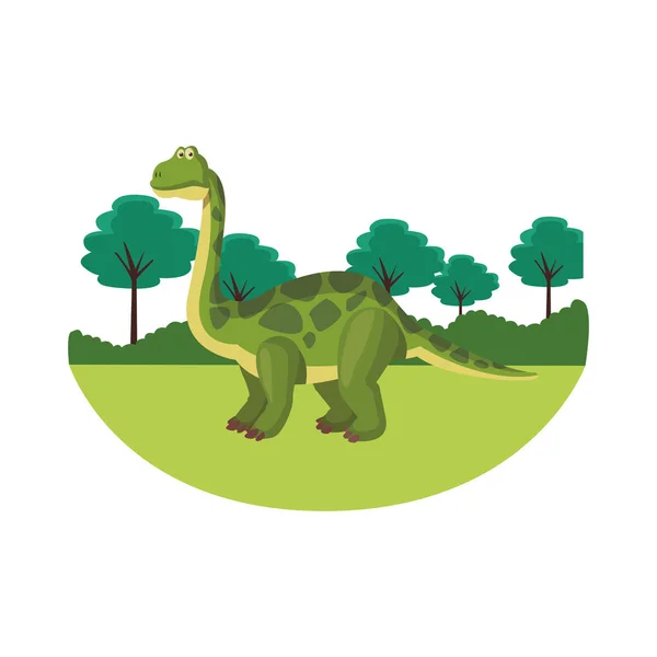 Brontosaurus dinosaur cartoon — Stock Vector