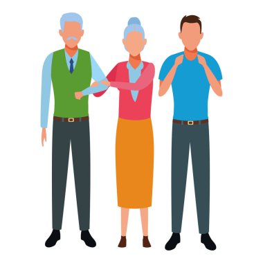 yaşlı çift ve adam