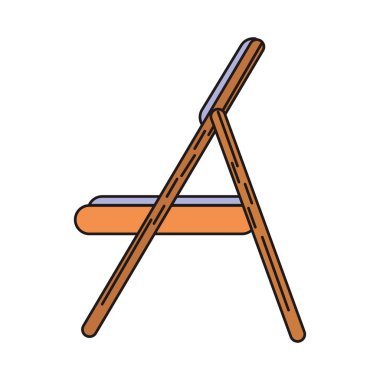 Tahta sandalye kenar görünümü izole edildi