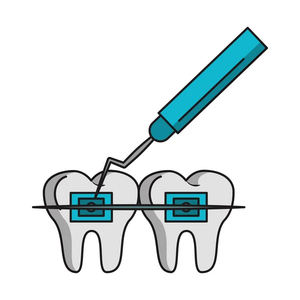 Salud e higiene en el cuidado dental — Vector de stock