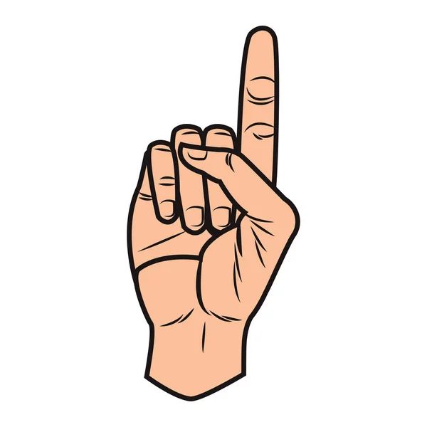 Hand wijzende pop art — Stockvector