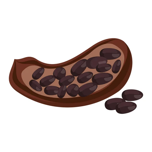 Nueces caricatura de alimentos naturales — Vector de stock