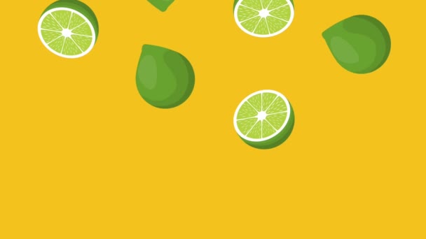 Fruits pattern background HD animation — Stock Video
