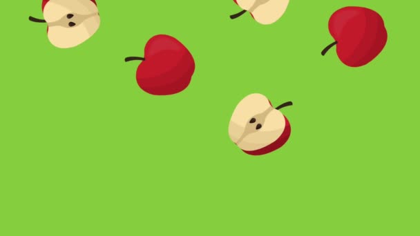 Frutas patrón fondo HD animación — Vídeos de Stock