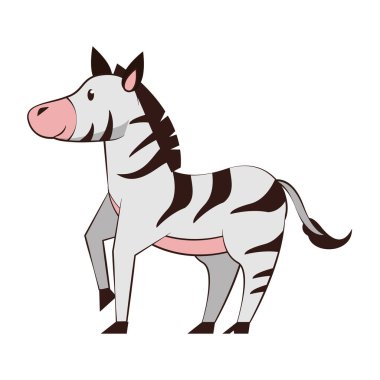 Zebra yaban hayatı sevimli hayvan karikatür