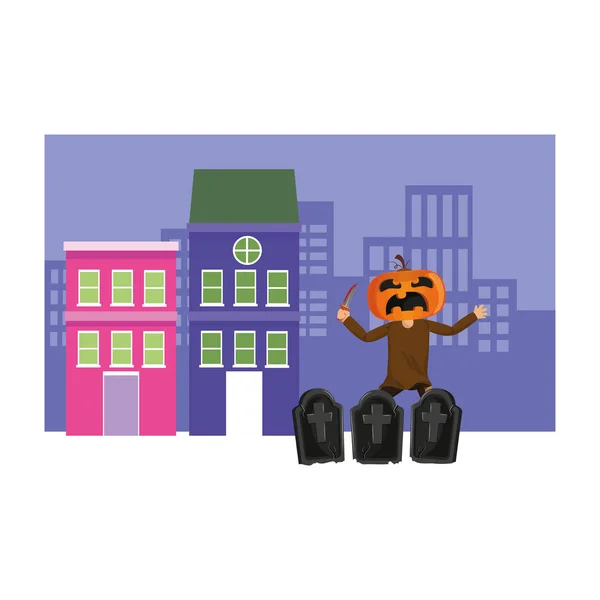 Dibujos animados para niños y halloween — Vector de stock