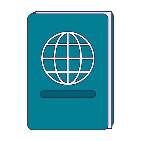 Passport travel document symbol — Stock Vector