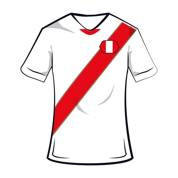 Περού ποδόσφαιρο μπλουζάκι — Διανυσματικό Αρχείο