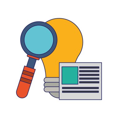 İş ve office öğeleri satırları mavi