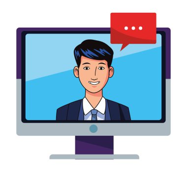 işadamı avatar çizgi film karakteri