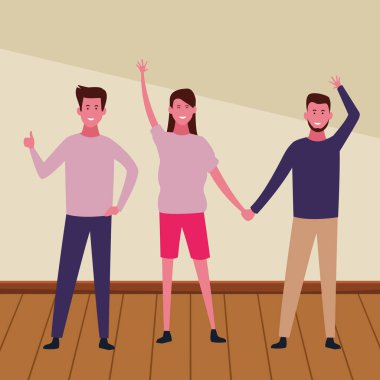 İnsanlar arkadaşlar çizgi