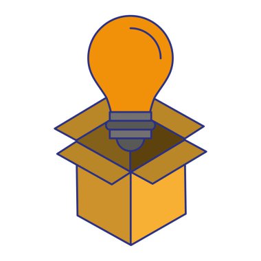 Ampul ışığı sembolü ile kutu açık