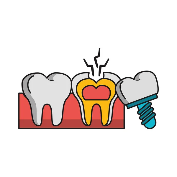 Salud e higiene en el cuidado dental — Archivo Imágenes Vectoriales