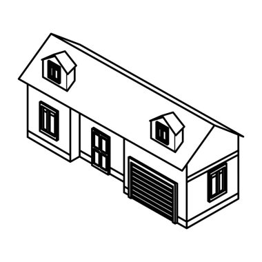 Ev gayrimenkul izometrik