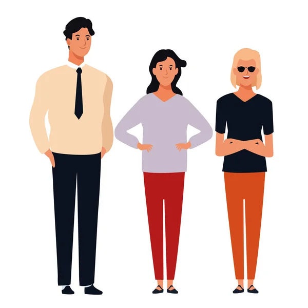 Grupo de personas personaje de dibujos animados avatar — Vector de stock