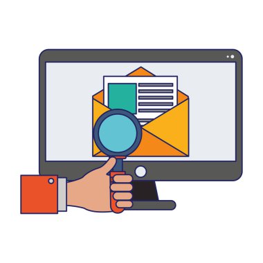 İş ve office öğeleri satırları mavi