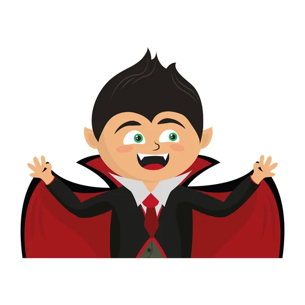 Niño con disfraz de halloween — Vector de stock