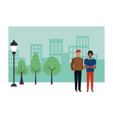 erkek avatar çizgi film karakter vektör illüstrasyon